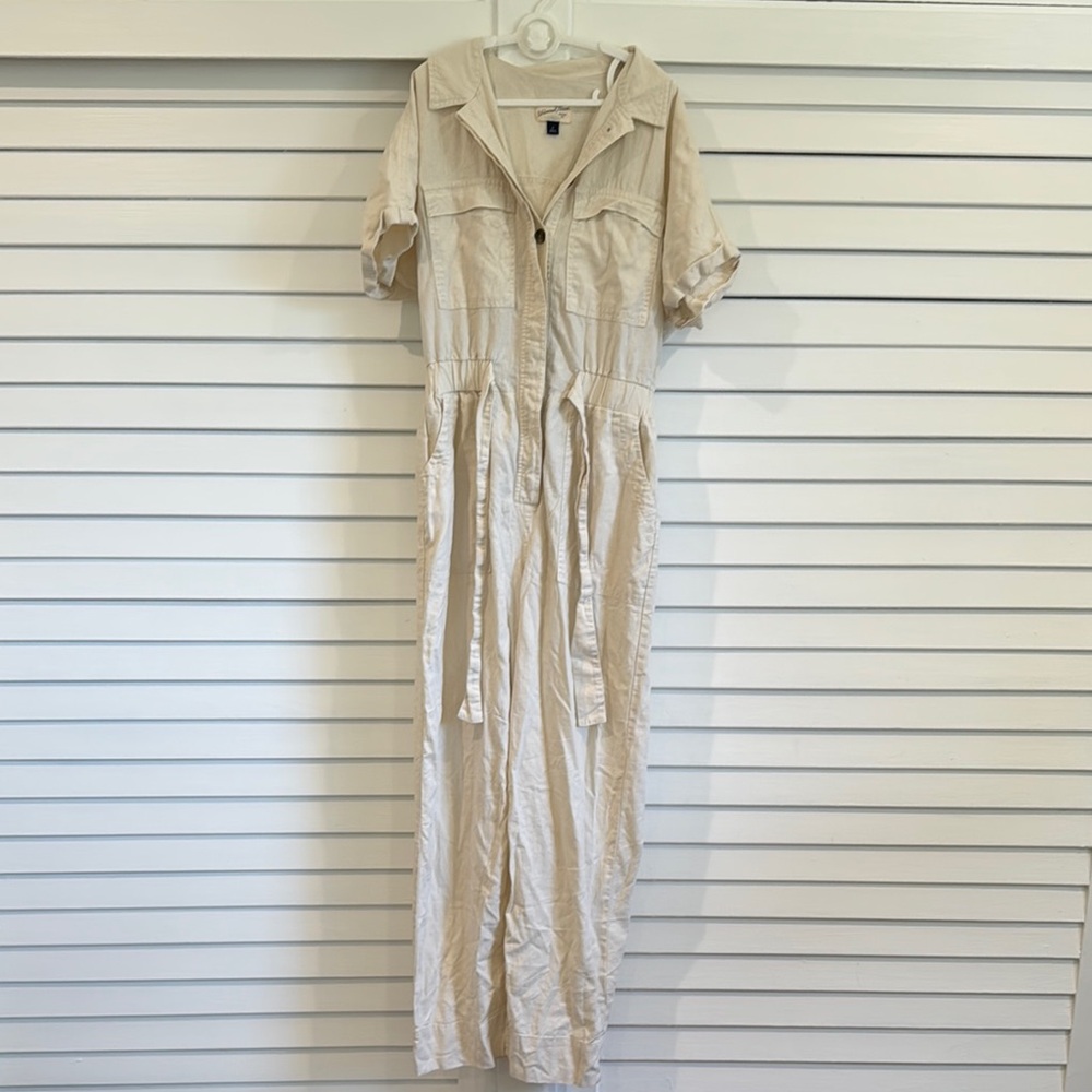 Universal Thread Light Cream Utility Jumpsuit